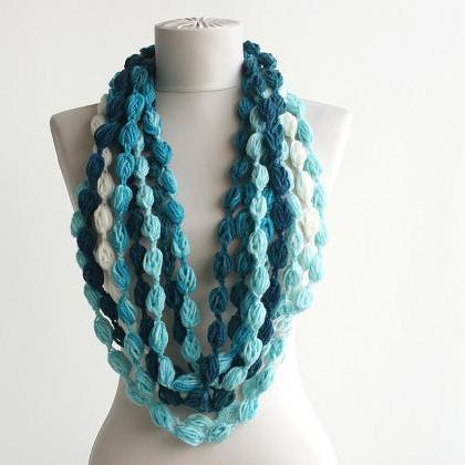 Gift For Her, Clothing Gift, Blue Infinity Scarf,..