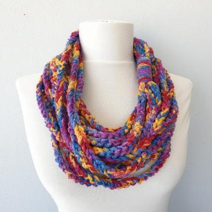 Crochet Scarf Necklace, Crochet Neck Warmer,..
