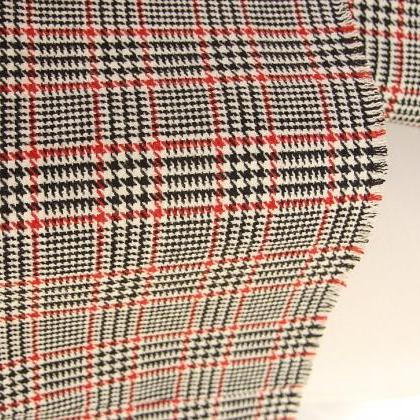 Small Blanket Scarf Houndstooth Wool Winter Scarf..