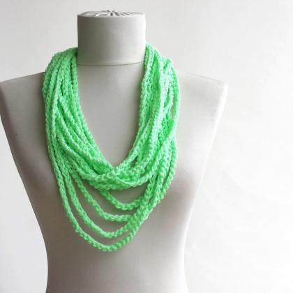 Skinny Scarf Mint Seafoam Green Mothers Day Gift..