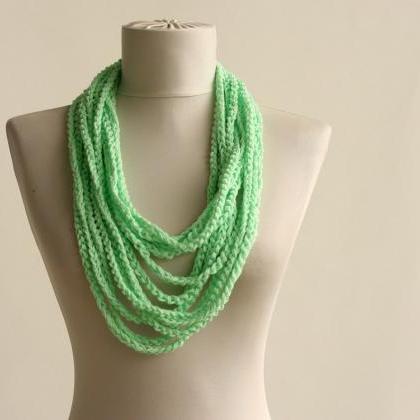 Skinny Scarf Mint Seafoam Green Mothers Day Gift..