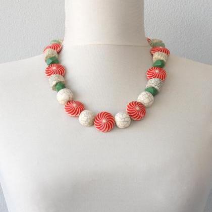 Chunky Necklaces For Women, Multicolor Statement..