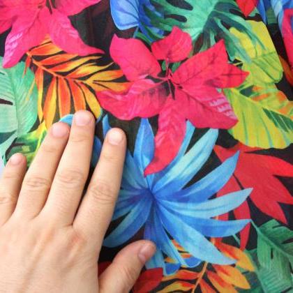 Tropical Scarf, Floral Infinity Scarf, Bold And..