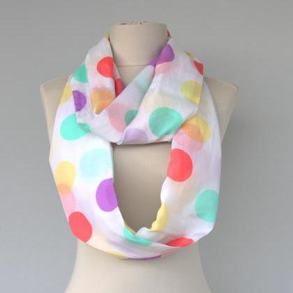 Womens Summer Scarf Pastel Infinity Scarf Spring..