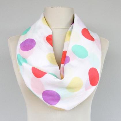 Womens Summer Scarf Pastel Infinity Scarf Spring..