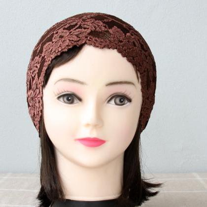 Brown Lace Headband