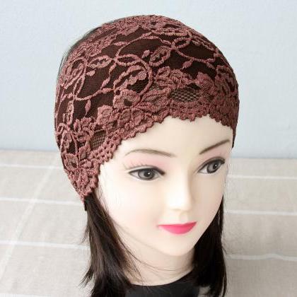 Brown Lace Headband