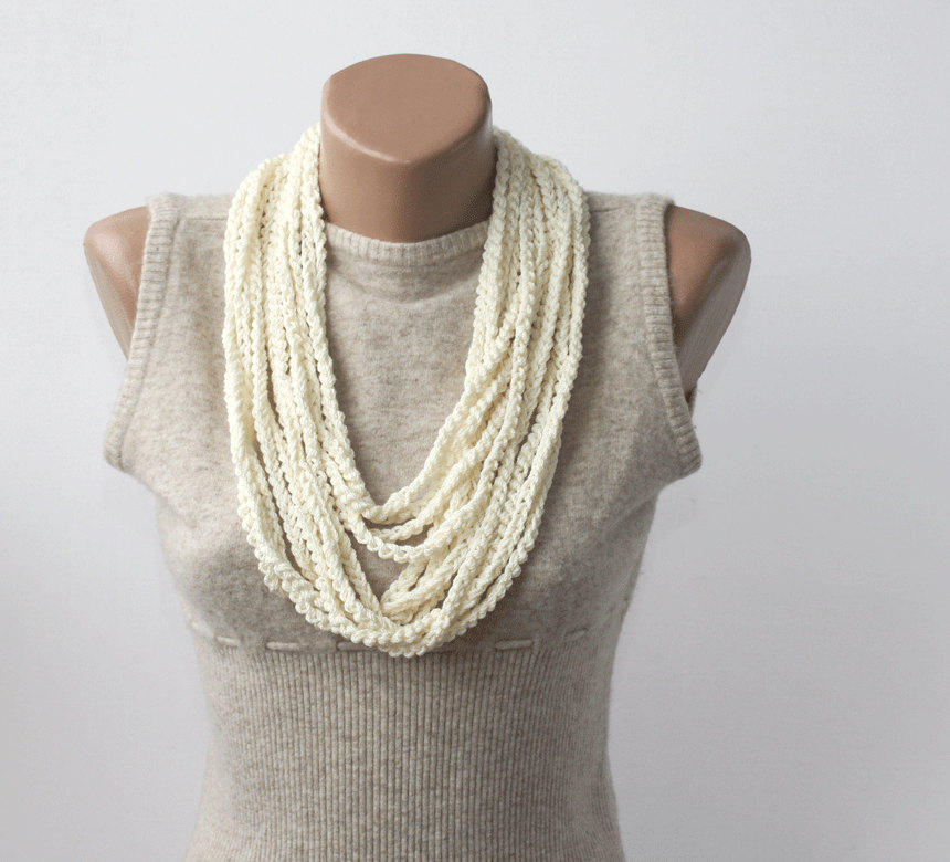 Bohemian discount scarf necklace