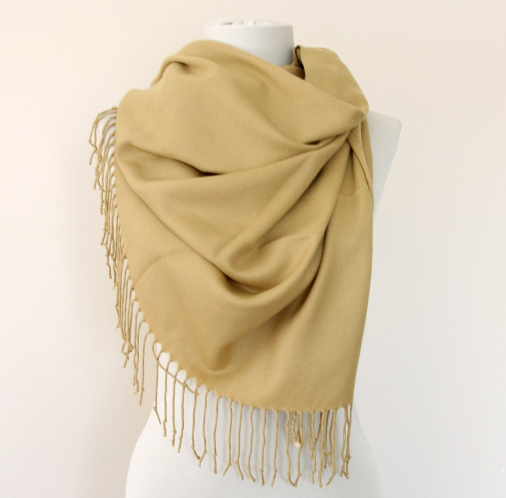 Fall Pashmina Scarf Autumn Scarves For Women Camel Thick Pashmina Shawl Christmas Gift For Her